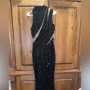 Elegant Black Sequin Dress